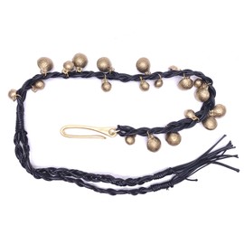 TUOREN Cymbal Bells Jingle Tambourine Jingle Effect for Hi-hat Crashes Rides and Stacks Brass Bells Vintage Bells and Durable Braided Rope