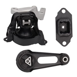 Loongrie Engine Motor Mounts Compatible with 2012-2019 Nissan Versa/Versa Note 1.6L, 2014 Nissan Note, Replace OE A7368, A7369, A4361, Set of 4, Black, Metal, Rubber Frame