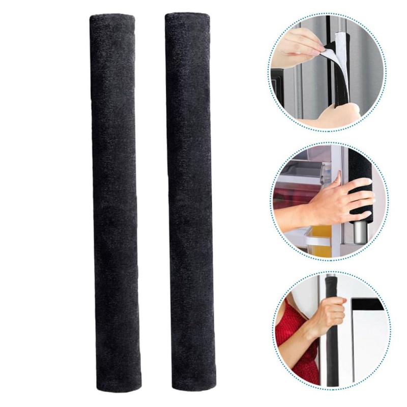 TEHAUX 2Pcs Nonslip Refrigerator Door Handle Covers Soft Washable Protective