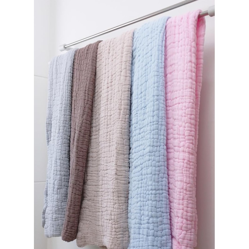 Adult Slim Bath Towel, Gray, 1 Piece/Bag, Colorful Pastel Gauze,