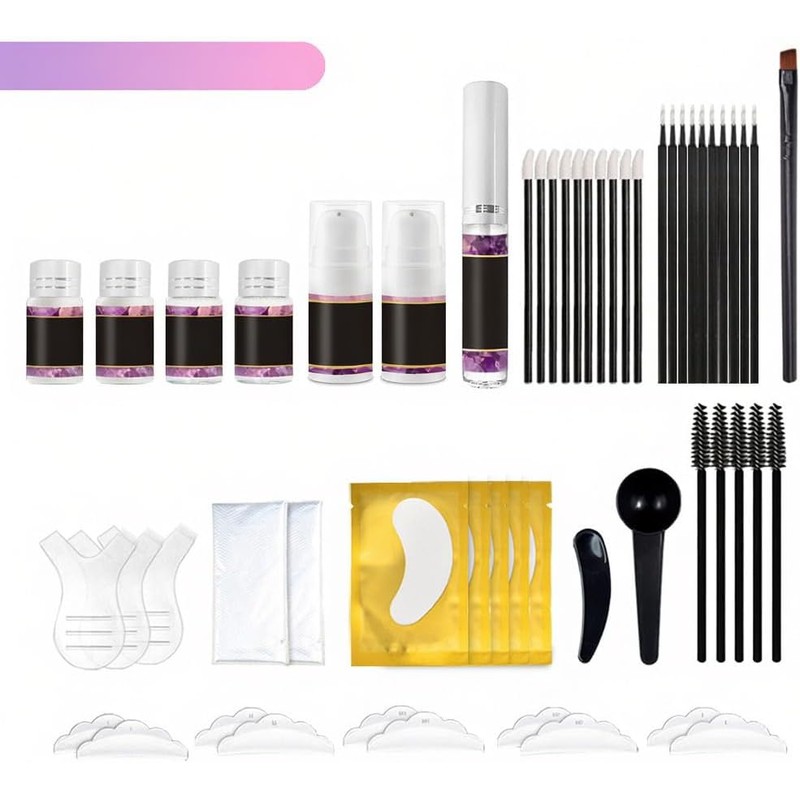 Kit de Lifting Pestañas y Cejas Semipermanente Juego Rizado Permanente