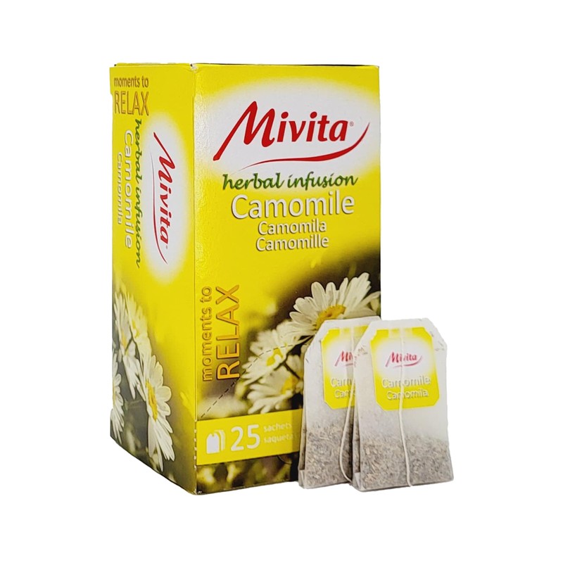 Mivita Camomile Infusion, pack of 4, total of 100 tea
