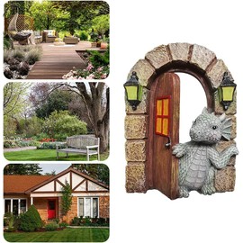 Marsrut Preciosa escultura de dragón de patio, estatua decorativa de jardín de dragón para exteriores, estatua de dragón de jardín, decoración de pared para interiores y exteriores