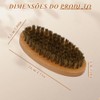 Cepillo Para Barba De 11cm,Cerdas De Jabalí De Bigote Para