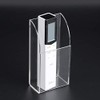 Acrylic Wall Mounted Remote Control Holder, Transparent Media Organizer Wall Mount Storage Organizer Box for Phone Air Conditioner TV Remote Control
