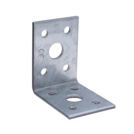 Corner Brace Holder, 90 Angle, Robust Galvanised Steel Connectors, 90 x 90 x 40 x 3 mm, Galvanised for Wooden Cabinets, Furniture Strut, Shelf Support (Pack of 5)