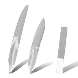 Maxqzin Metal Nail Files 3Pcs Stainless Steel Nail Files Toenail File for Thick Toenails Double Sided Metal Nail File for Salon and Home Manicure Files