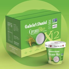 Gabriel & Daniel Creamy Rice Hot Cereal Cup – Non-GMO, Pure and Organic Gluten Free Cereal – Rich in Iron & Essential Nutrients for a Nourishing and Instant Breakfast – Quick & Easy Meal (Pack of 12)