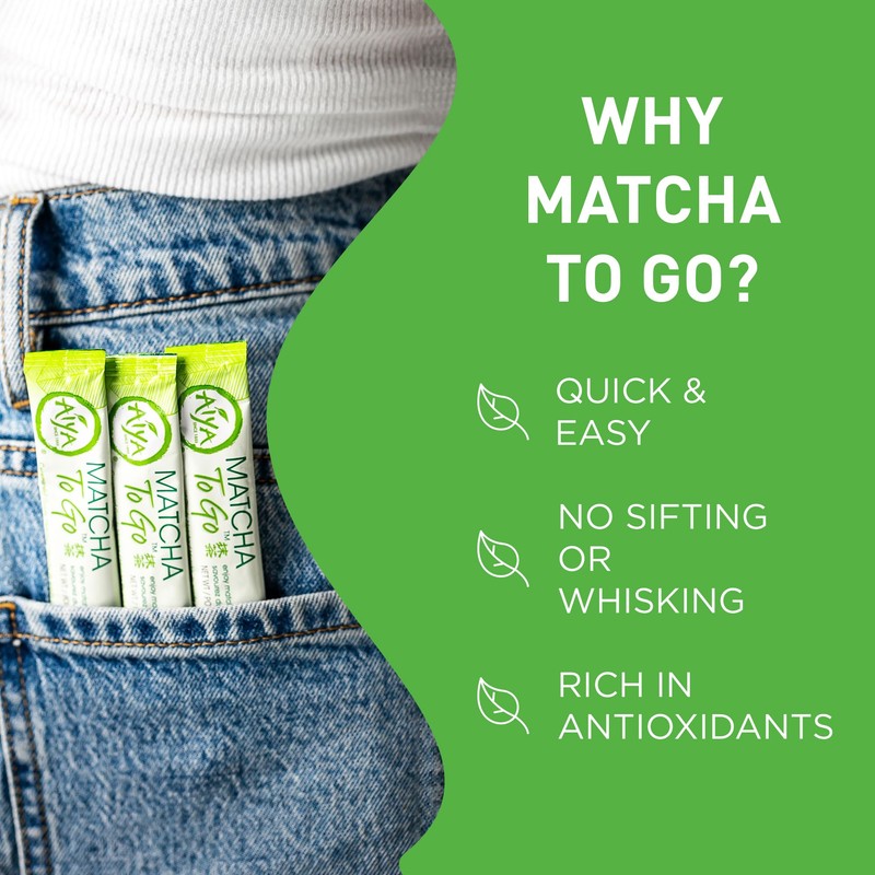 Aiya Matcha To Go Single Serve Packs - Ceremonial Grade