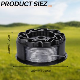ZAMDOE F016800570 Replacement Trimmer Spool Compatibel for Bosch Universal GrassCut 18 18-26 18-260 Grass Trimmer 1.6m * 6m Spool Line, with Grass Trimmer Spool Cover