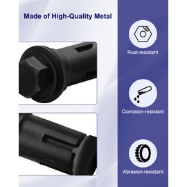 AUGREX 4 Pcs Bumper Rock Slider Bolts Anchor Expansion Bolts Fit for Polaris RZR 900 1000 1000S Turbo XPT4 XP 2014-2018, Replace 2205114 2205116