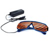 PINFOX Shutter El Wire Neon Rave Glasses Flashing LED Sunglasses