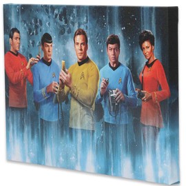 Star Trek: The Original Series Characters Gallery Wrapped Canvas Wall Decor - Vintage Star Trek Wall Art for Home Decor