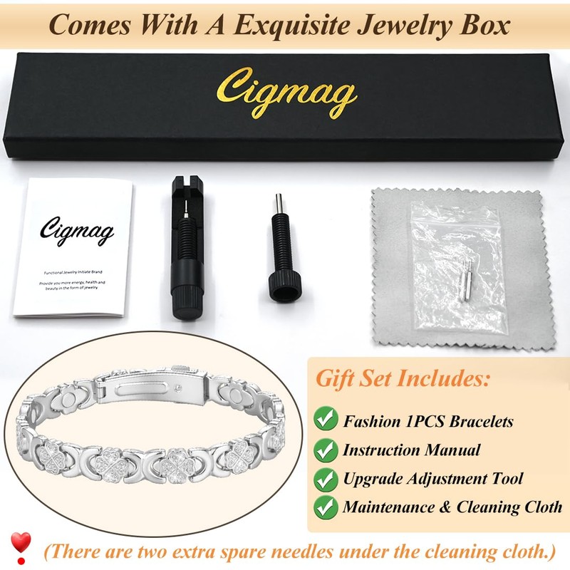 Cigmag Copper Bracelets for Women Magnetic Strength 3800 Gauss Pure