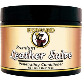 HOWARD Premium Leather Salve: Rejuvenates, Penetrates, Preserves, Protects, & Revives Dried-Out Smooth Leather. Natural Salve, No Greasy or Sticky residue. Ideal for Leather, Couches, Shoes, & More