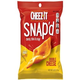 Cheez-It Sunshine Snap'd Crackers, Double Cheese, 2.2 Oz Pouch, 6/pack