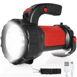 GeeRic LED Hand Headlight Torch, 6000 Lumens LED Headlight Torch, 6 Modes Bright Handheld Flashlight, Waterproof Searchlight for Camping Outdoor Emergency