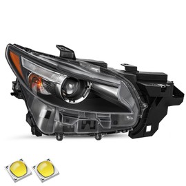 SOCKIR LED Headlights Assembly Compatible with Mazda CX-9 2016 2017 2018 2019 2020 CX9 w/o AFS LED Headlamps Replacement, Passenger Side Only