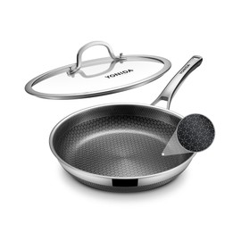 Non Stick Frying Pans, 12 inch Hybrid Pans with Lid