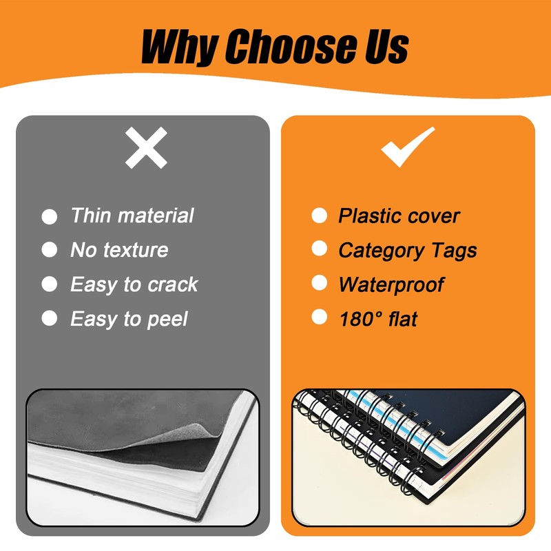 KUBDPQOR Notebook A5, Notebook with Index and Pen, Notepad A5
