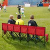 Yaheetech Foldable Sideline Bench for Sports Team Portable Soccer Chairs