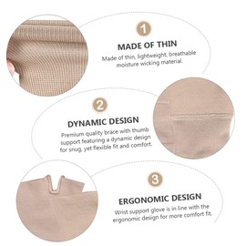 CORHAD 1Pair Compression Wrist Bracer for Relief Supports Lightweight Breathable for Daily Activities Sports Thumb Support