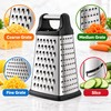 4-Sided Stainless Steel Box Grater for Vegetable Prep – Multi-Surface