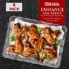 Gikisla Plastic Serving Platters Set of 6, Large Clear Plastic