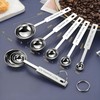 YUNYU Stainless Steel Measuring Spoons Set with Ruler, 5Pcs Kitchen