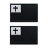 Pack of 2 Tactical Patches with Christian Flag, Jesus Cross