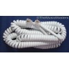 Vital Wave Technology White 25' ft Telephone Handset Receiver 4P4C