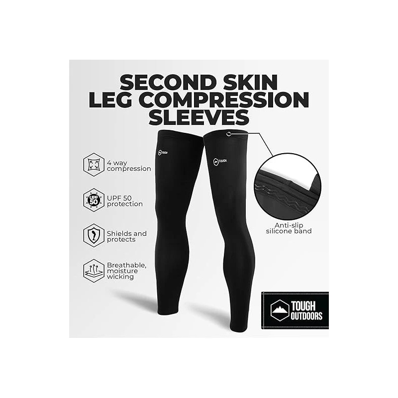 Tough Outdoors Compression Leg Sleeves - Full Leg Compression Sleeve