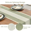 Wracra Cotton Linen Sage Green Table Runner 275cm Long with