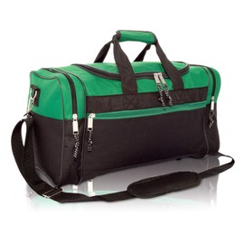 17" Blank Duffle Bag Duffel Bag Travel Size Sports Durable Gym Bag (Green)