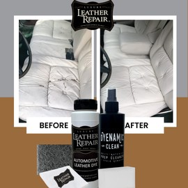 Luxury Leather Repair Automotive Leather Vinyl Repair PREP and DYE Kit Color Restorer Compatible with Porche Interiors & Accessories – Includes Leather Dye (Marble Grey, 16oz)