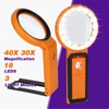 30X 40X Magnifying Glass with Light and Stand, Foldable Handheld