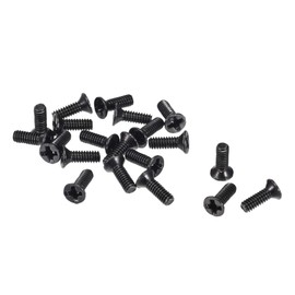 sourcing map M2 x 6mm Phillips Screw Fastener Black for Laptop PC TV Fan Switch 150pcs