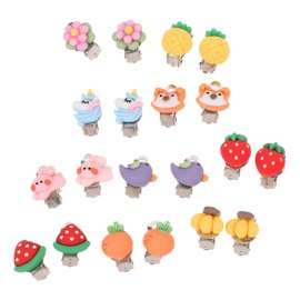 TOVINANNA 10 Pairs Clip Earrings Comfortable Flower Fruit Ear Decorations for Lightweight Non Pierced Jewelry for Everyday Wear and Special Occasions