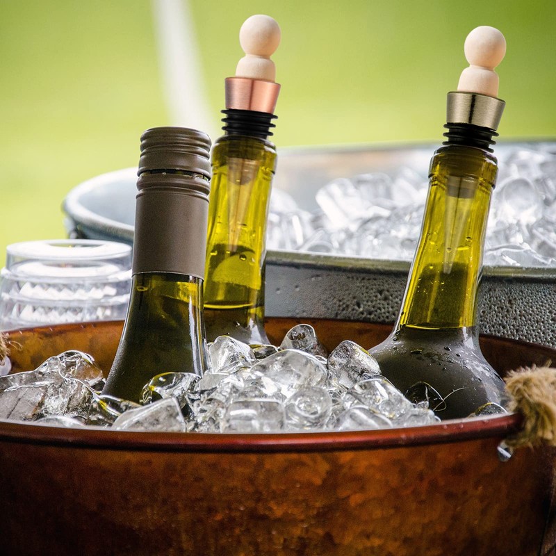 Honeydak 20 Pieces Wine Bottle Stopper Set Kit Blank Stainless