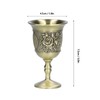 2pcs Wine Glasses Exquisite Chrysanthemum Pattern Vintage Court Style Metal