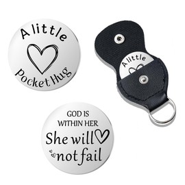 Pocket Hug Token for Her Girlfriend Daughter Birthday Christian Gifts for Wife Mom Women Keychain for Friend Sister Inspirational Long Distance Gifts for Her Girls Best Friend Pocket Hug