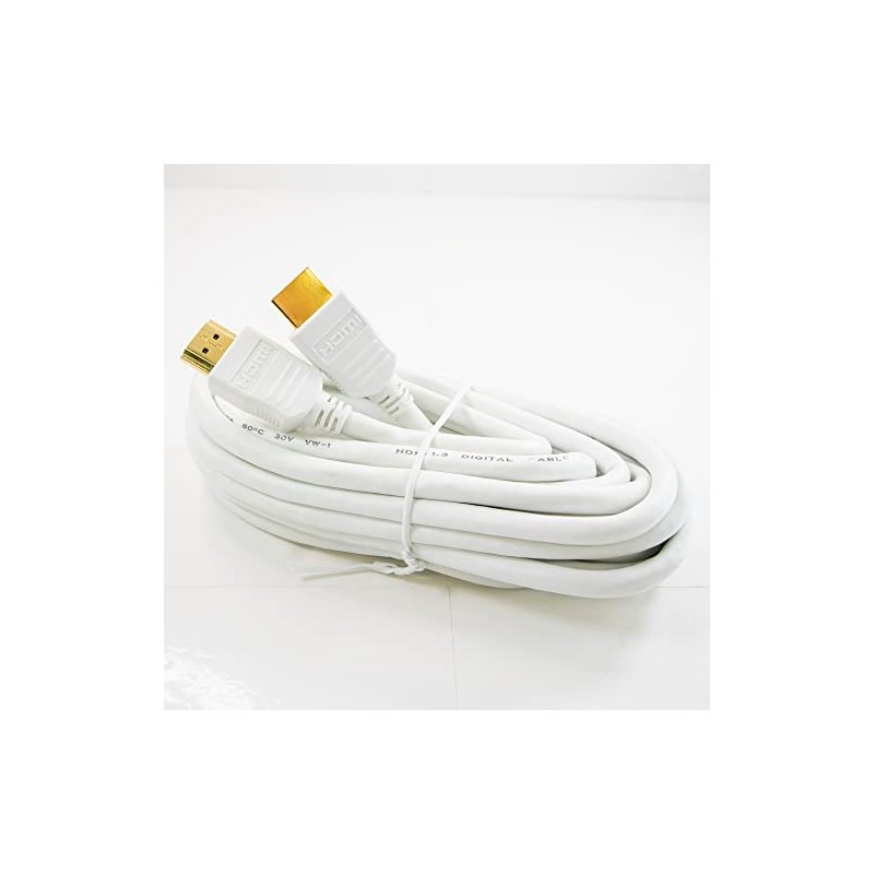 Outlet HDMI Cable White ver 1.3a 5m 1 Piece for