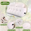 Ziihome Wedge Headboard Pillow + 2 Head Roll Pillows Bed