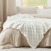 BEDSURE Cuddly Blanket, Fluffy Fleece Blanket, Chequered Pattern Throw Blanket,
