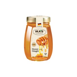 Ika's Garden Raw Honey with Ginger - 100% Pure, Unfiltered, Gluten-Free – Product of Germany, 17.6 oz (500g) Jar