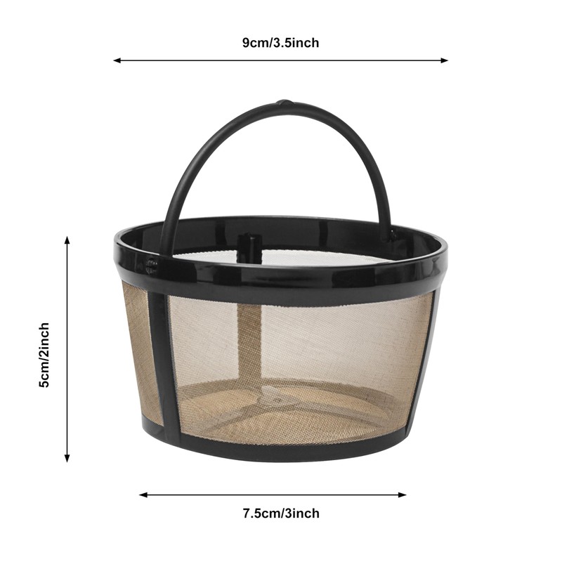 4 Cup Reusable Filter Basket With Mesh Bottom Fits MrCoffee