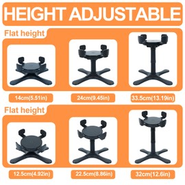 Adjustable Dog Bowl Stand Raised Bowl with 3 Heights Tilted Feeding Stand Elevated Stand for Dog Bowls Adjusts to 5.5",9.45",13.2" Non-Slip for Small Medium Large Dogs