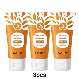 Orange Scented Exfoliator Clear Gel Gentle Exfoliation Exfoliating Gel Nourishing Moisturizing Deep Cleansing Face Body Suitable for All Skin Types-Cleanser:_3pcs