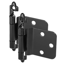 5 Pair Pack - Cosmas 16890-FB Flat Black Cabinet Hinge Variable Overlay with 30 Degree Reverse Bevel (Pair) [16890-FB]