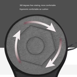 Round Car Swivel Seat Cushion, Swivel Seat Cushion, Seat Cushion， Fits Car Seat Space Washable Cover Easy to Move Suitable for Elderly Pregnant Women Children (Red) (Grey)